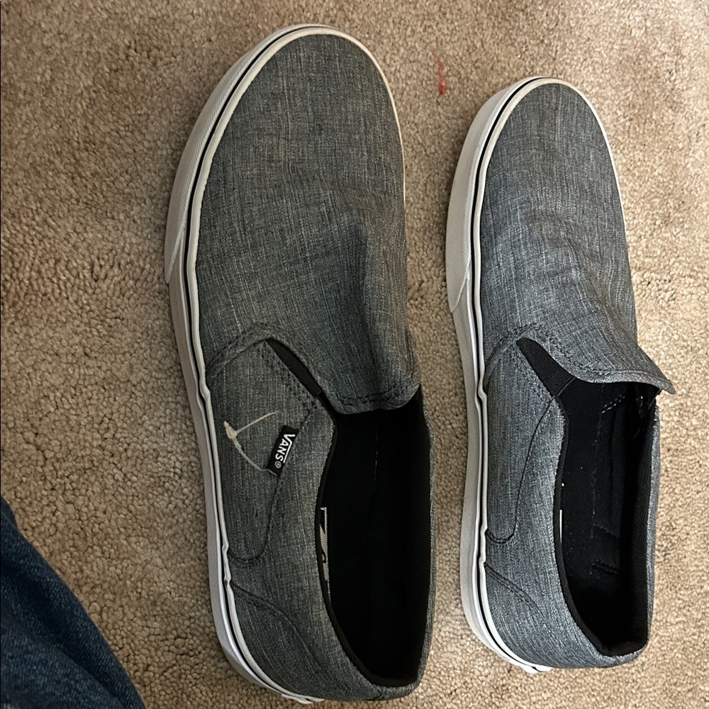 Vans Charcoal Slip-On Men's Loafers new without tags
